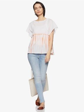 ⭐️ Fabindia ($68) Cotton Shibori Tie-Dye Boho Top - PTP 20